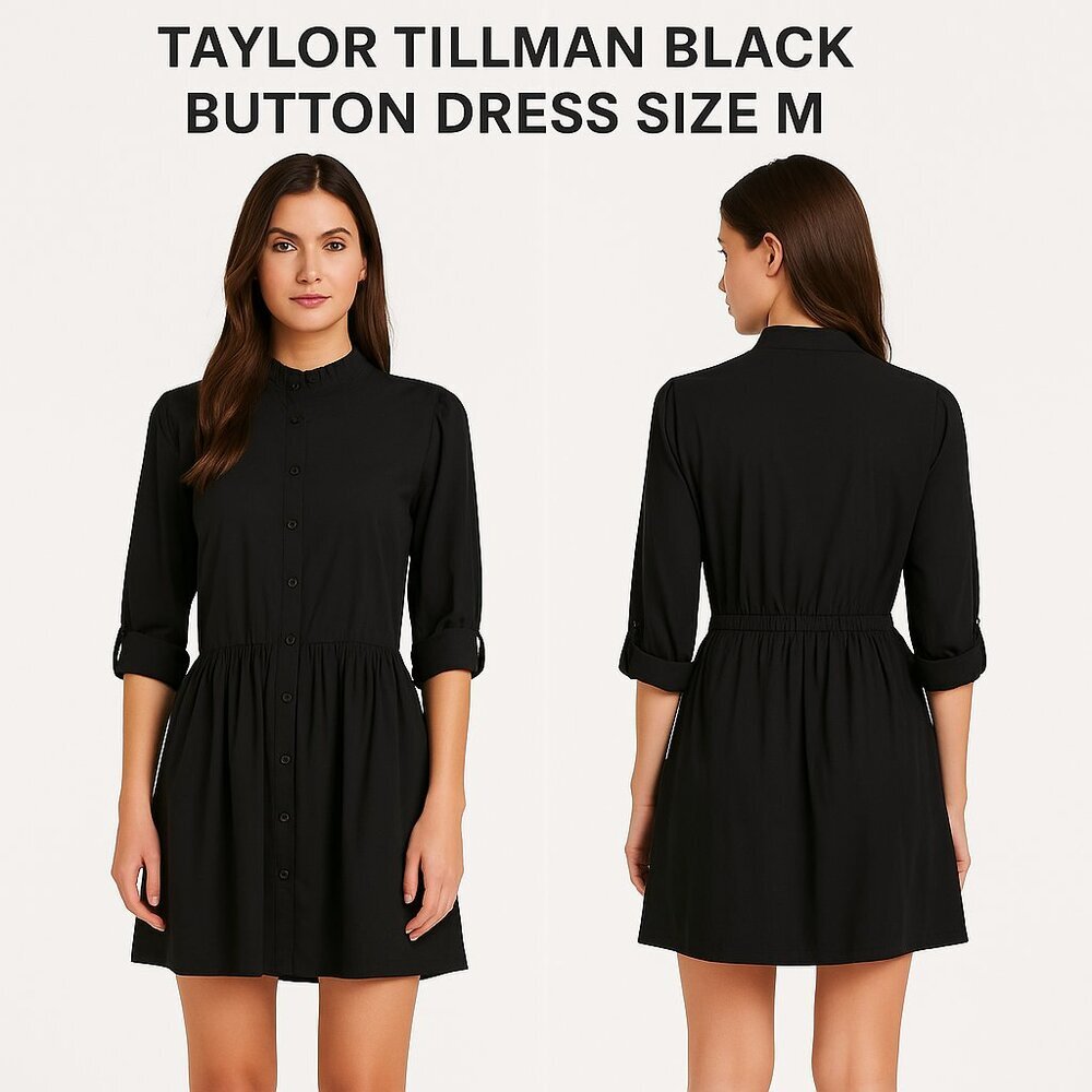 Taylor Tillman Black Dress Size Medium